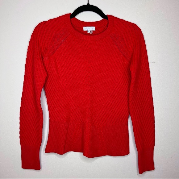 Nordstrom Sweaters - Red Peplum Sweater